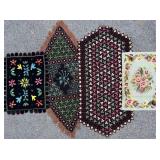 Vintage Embroideries and Hooked Rug
