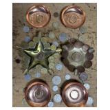 Coin Dishes and Coins