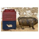 Two Iron Coin Banks