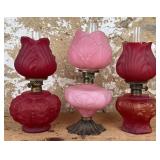 Satin Glass Oil Lamps