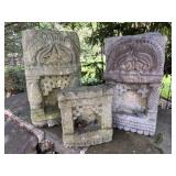 Three Concrete Carvings