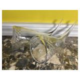 Pair of Glass Cornucopia