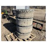 (4) Used/Bald 12-16.5 Skidsteer Tires w/rims
