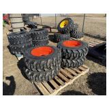 (4) New 10-16.5 Skidsteer Tires w/rims