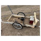 Wood Cart w/Poles & Tacklebox