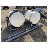 2-200 gallon saddle tanks w. brackets