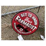 IH Farmacist Tin Sign