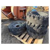 Solid Skidsteer Tires and Rims
