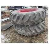 (2) 18.4x38 Duals on 9 Bolt