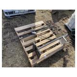 Sheepard's hooks, garden heart, hose hanger