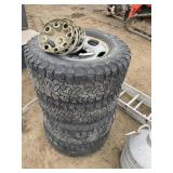 (4) Chevy LT265/70 R17 Tires w/rims