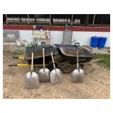 4 Wheel Barrows & Scoop Shovels