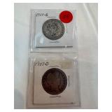 1900-S-1907-D Barber Half Dollars