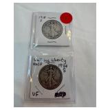 1918-S-1934-S Walking Liberty Half Dollars