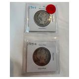 1904-1908-S Barber Half Dollars