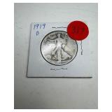 1919-D Walking Liberty Half Dollar