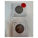 1899-S-1908-D Barber Half Dollars