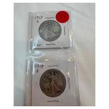 1917-S-1918-D Walking Liberty Half Dollars