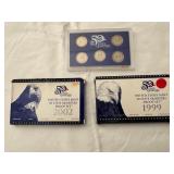 1999-2000-2002 Proof Quarter Sets