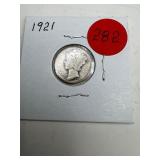 1921 Mercury Dime
