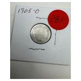 1905-O Barber Dime