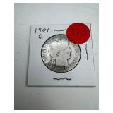 1901-S Barber Half Dollar
