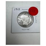 1915 Barber Half Dollar