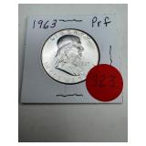 1963 Proof Franklin Half Dollar