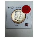 1955 Unc Franklin Half Dollar