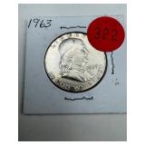 1963 Unc Franklin Half Dollar