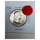1956 Unc Franklin Half Dollar