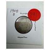 1908-S Barber Quarter