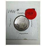 1901-O Barber Quarter