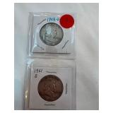 1948-D-1951-S Franklin Half Dollars