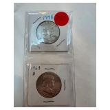 1948-1963-D Franklin Half Dollars