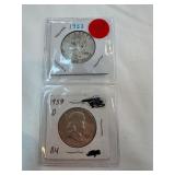 1953-1959-D Franklin Half Dollars