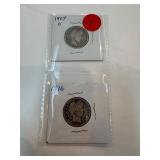 1907-O-1916 Barber Quarters