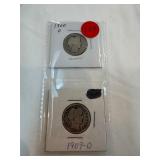 1900-O-1909-D Barber Quarters