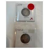 1894-1914-D Barber Quarters