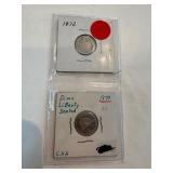 1872-1874 Liberty Seated Dimes