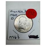 1960-D Unc Franklin Half Dollar