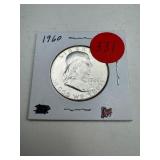 1960 Unc Franklin Half Dollar