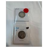 1907-1908-D Barber Quarters