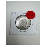 1892 Barber Half Dollar