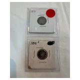 1891-1891-S Liberty Seated Dimes