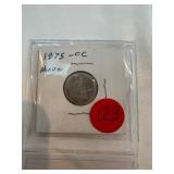 1875 Liberty Seated Dime