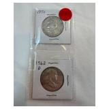 1951-1962-D Franklin Half Dollars