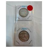 1952-S-1959-D Franklin Half Dollars