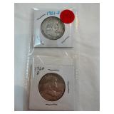 1951-D-1960-D Franklin Half Dollars