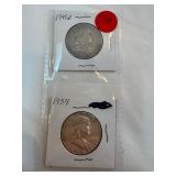 1949-D-1957 Franklin Half Dollars